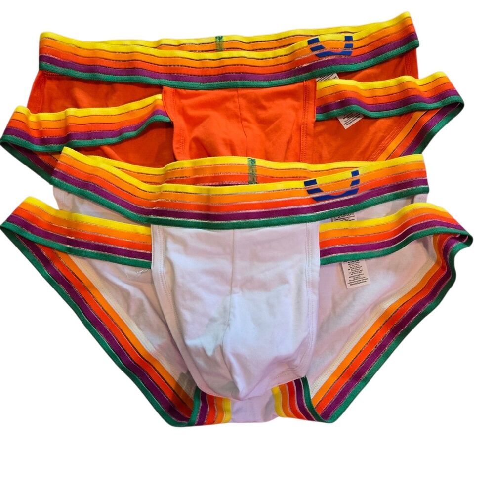 Rounderbum Rainbow Rush Lift Holster Mens Large Briefs Lot of 3 Multicolor - Picture 8 of 12